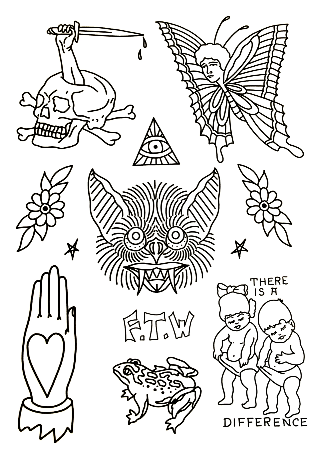 Flash tattoo disegni originali Rimini Black Swan studio tattoo art illustrazione Flash tattoo disegni originali Rimini Black Swan studio tattoo art illustrazione